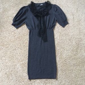 Love Moschino Merino Wool Sweater Dress Sz6 Gray S